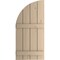 Ekena Millwork Knotty Pine 4 Board Joined Board-n-Batten w/Quarter Round Arch Top Faux Wood Shutters, 22W x 40H, PR SHUBJQ22X40KPPR - alternate 11
